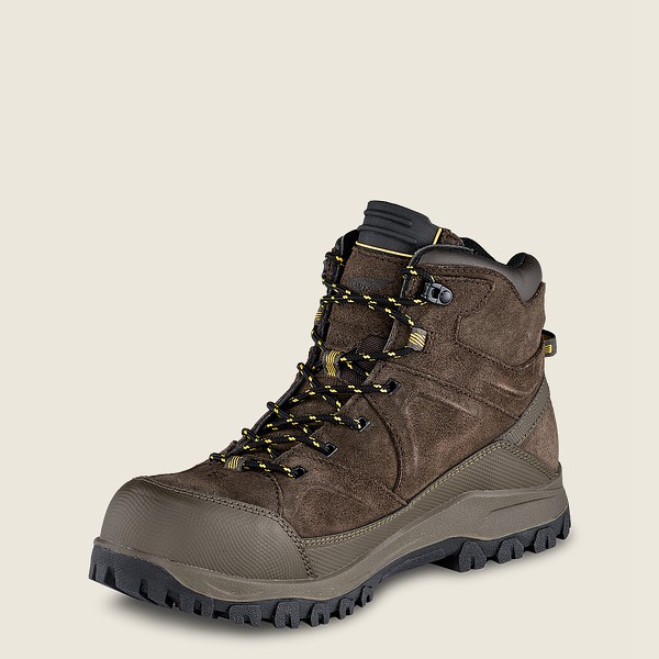 Botas Red Wing Hiking Hombre Marrom Oscuro - Trbo - 5-Inch Waterproof Safety Toe - 862-JFSMIQ